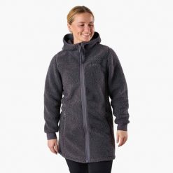 Bluza polarowa turystyka damska Swedemount Lofoten Pile Coat wodoodporna. Szare bluzy damskie SWEDEMOUNT, na zimę, bez wzorów, z polaru, bez kaptura. Za 297.00 zł.