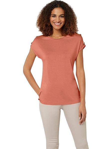 WITT WEIDEN Koszulka w kolorze czerwonym rozmiar: 48. Czerwone koszulki damskie WITT WEIDEN, bez wzorów, bez kołnierzyka, bez ramiączek. Za 41.49 zł.