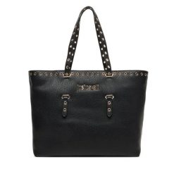 Torebka Just Cavalli. Czarne shopper bag Just Cavalli, bez wzorów, bez dodatków. Za 769.99 zł.