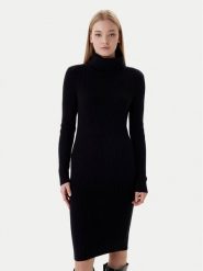 ONLY Sukienka dzianinowa Nellie 15363533 Czarny Regular Fit. Czarne sukienki damskie Only, bez wzorów, z dzianiny, bez ramiączek. Za 189.99 zł.