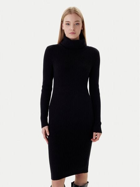 ONLY Sukienka dzianinowa Nellie 15363533 Czarny Regular Fit. Czarne sukienki damskie Only, bez wzorów, z dzianiny, bez ramiączek. Za 189.99 zł.