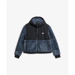 Damska kurtka hybrydowa Superdry Super Soft. Brązowe kurtki damskie Superdry, s, z aplikacjami, bez kaptura. Za 431.50 zł.