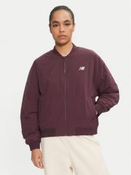 New Balance Kurtka bomber WJ43511 Brązowy Regular Fit. Brązowe kurtki damskie New Balance, l, bez wzorów, z syntetyku, bez kaptura. Za 309.99 zł.