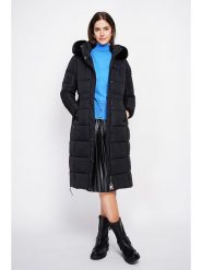 ASSUILI Płaszcz pikowany w kolorze czarnym rozmiar: 36. Czarne płaszcze damskie Assuili, bez wzorów, bez kaptura. Za 369.99 zł.