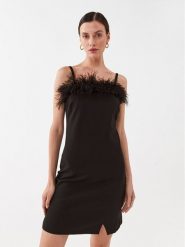 TWINSET Sukienka koktajlowa 232TP2490 Czarny Slim Fit. Czarne sukienki damskie Twinset, bez wzorów, z wiskozy, wizytowe, bez ramiączek. Za 1,339.00 zł.