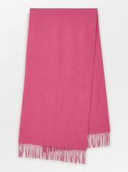 Becksöndergaard Wełniany szal w kolorze różowym - 220 x 50 cm rozmiar: onesize. Różowe szaliki damskie Becksöndergaard, bez wzorów, z materiału. Za 173.99 zł.