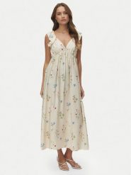 Vero Moda Sukienka letnia Josie 10324125 Beżowy Regular Fit. Brązowe sukienki damskie Vero Moda, bez wzorów, z wiskozy, bez ramiączek. Za 199.99 zł.
