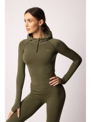 Spaio Bluza sportowa "Adapt" w kolorze khaki rozmiar: M. Brązowe koszulki sportowe damskie Spaio, m, bez wzorów, z materiału, bez ramiączek, outdoorowe. Za 218.95 zł.