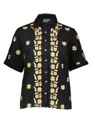 Isla Bonita by SIGRIS Bluzka w kolorze złoto-czarnym rozmiar: S. Czarne bluzki damskie Isla Bonita by SIGRIS, s, bez wzorów, z bawełny, bez kołnierzyka, bez ramiączek. Za 130.50 zł.