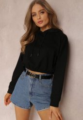 Czarna Bluza Pyrhano. Czarne bluzy damskie Renee, l, bez wzorów, z jeansu. Za 34.99 zł.