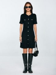 BIG STAR Sukienka w kolorze czarnym rozmiar: L. Czarne sukienki damskie Big Star, bez wzorów, retro, bez ramiączek. Za 99.99 zł.