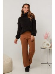 Soft Cashmere Spodnie w kolorze jasnobrązowym rozmiar: 38/40. Brązowe spodnie materiałowe damskie Soft Cashmere, bez wzorów, z kaszmiru. Za 125.85 zł.