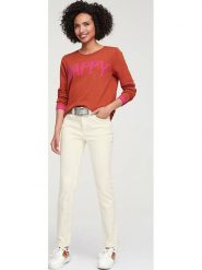 Heine Dżinsy - Slim fit - w kolorze kremowym rozmiar: 40. Brązowe jeansy damskie Heine, z podwyższonym stanem. Za 74.63 zł.