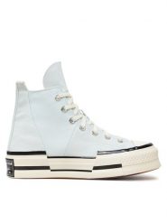 Converse Trampki Chuck 70 Plus A03537C Błękitny. Niebieskie trampki damskie Converse, bez wzorów, z materiału, bez zapięcia. Za 299.99 zł.