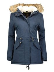 Geographical Norway Parka "Ampuria" w kolorze granatowym rozmiar: XXL. Niebieskie parki damskie Geographical Norway, xxl, bez kaptura. Za 259.13 zł.
