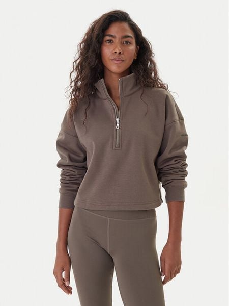 Girlfriend Collective Bluza Vega 2024 Beżowy Relaxed Fit. Brązowe bluzy damskie GIRLFRIEND COLLECTIVE, m, bez wzorów, z syntetyku, bez kaptura. Za 272.99 zł.