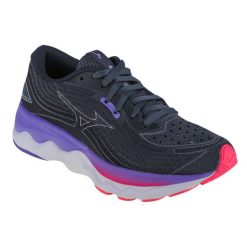Buty do biegania damskie, Mizuno Wave Skyrise 4. Szare obuwie sportowe damskie Mizuno, z gumy, bez zapięcia, do biegania, mizuno wave. Za 499.99 zł.