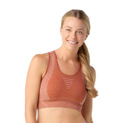 Biustonosz termoaktywny Smartwool Intraknit Racerback. Brązowe biustonosze sportowe damskie Smartwool, bez wzorów. Za 239.99 zł.
