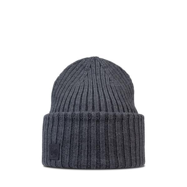 Czapka Buff Erviny z wełny merino. Niebieskie czapki damskie Buff, bez wzorów, z materiału. Za 169.99 zł.
