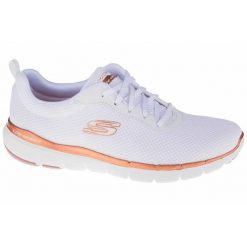 Buty sportowe Sneakersy damskie, Skechers Flex Appeal 3.0. Białe obuwie sportowe casual damskie Skechers, z materiału, trekkingowe. Za 299.99 zł.