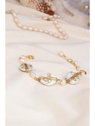 Pierres delicates Bransoletka w kolorze białym z perłami rozmiar: onesize. Białe bransoletki damskie Pierres delicates, z mosiądzu. Za 113.90 zł.