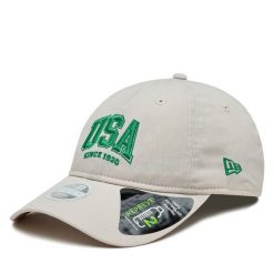Czapka z daszkiem New Era. Szare czapki z daszkiem damskie New Era, bez wzorów. Za 109.99 zł.