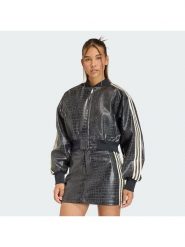 Adidas Kurtka z imitacji skóry Pleather KE5035 Czarny Oversize. Czarne kurtki damskie Adidas, xs, bez wzorów, ze skóry, bez kaptura. Za 649.99 zł.