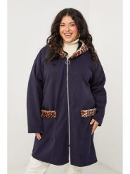 Curvy Lady Płaszcz przejściowy w kolorze granatowym rozmiar: 44/46. Niebieskie płaszcze damskie Curvy Lady, bez wzorów, bez kaptura. Za 152.99 zł.