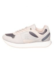 Tommy Hilfiger Shoes Skórzane sneakersy w kolorze szaro-jasnoróżowym rozmiar: 38. Różowe obuwie sportowe damskie Tommy Hilfiger Shoes, bez zapięcia. Za 188.40 zł.