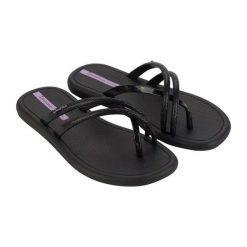 Klapki damskie Ipanema Meu Sol Rasteira. Czarne klapki damskie Ipanema, bez wzorów, bez obcasa, bez zapięcia. Za 47.99 zł.