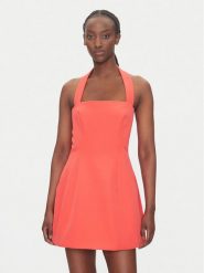 BARDOT Sukienka koktajlowa 59857DB Czerwony Slim Fit. Czerwone sukienki damskie Bardot, bez wzorów, z syntetyku, wizytowe, bez ramiączek. Za 489.99 zł.