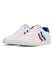 Hummel Sneakersy "Handball Perfekt" w kolorze biało-niebiesko-czerwonym rozmiar: 42. Białe obuwie sportowe damskie Hummel, z materiału, bez zapięcia, do piłki ręcznej. Za 118.84 zł.