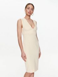 Marciano Guess Sukienka koktajlowa 3GGK21 9860Z Écru Bodycon Fit. Sukienki damskie Marciano Guess, z aplikacjami, z syntetyku, wizytowe, bez ramiączek. Za 599.99 zł.