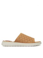 Go Soft Klapki LA3J9143-4 Beżowy. Brązowe klapki damskie GO SOFT, bez wzorów, z materiału, bez obcasa, bez zapięcia. Za 119.99 zł.