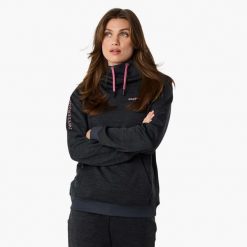 Bluza treningowa kobieca Swedemount Training Logo Hood II szybkoschnąca. Brązowe bluzy damskie SWEDEMOUNT, bez zapięcia, do biegania. Za 199.99 zł.