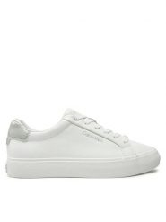 Calvin Klein Sneakersy Vulc Lace Up Texture Fox - Lth HW0HW02439 Biały. Białe obuwie sportowe damskie Calvin Klein, ze skóry, bez zapięcia. Za 369.99 zł.