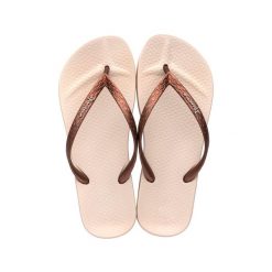 Klapki damskie Ipanema Anatomica Tan. Brązowe klapki damskie Ipanema, bez wzorów, bez obcasa, bez zapięcia. Za 97.50 zł.