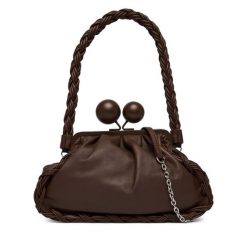 Torebka Weekend Max Mara. Brązowe listonoszki damskie Weekend Max Mara, bez wzorów, bez dodatków. Za 1,809.00 zł.