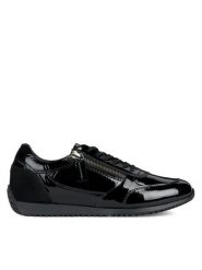 Geox Sneakersy D Calithe D36N0A 06722 C9999 Czarny. Czarne obuwie sportowe damskie Geox, ze skóry, bez zapięcia. Za 429.99 zł.