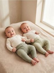 Bawełniane legginsy 2 pack - zielony. Zielone legginsy damskie Sinsay, l, bez wzorów, z bawełny. Za 19.99 zł.