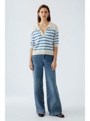 Oui Sweter w kolorze beżowym rozmiar: 42. Brązowe swetry klasyczne damskie Oui, bez kołnierzyka. Za 165.99 zł.