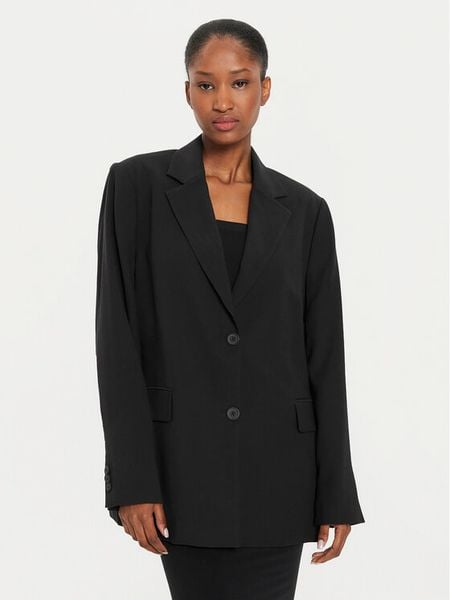 Calvin Klein Jeans Marynarka J20J223926 Czarny Relaxed Fit. Czarne marynarki i żakiety damskie Calvin Klein Jeans, m, bez wzorów, z jeansu. Za 439.99 zł.