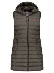 Geographical Norway Kamizelka pikowana "Vatikolor" w kolorze khaki rozmiar: S. Brązowe kamizelki damskie Geographical Norway, s, bez wzorów, bez kaptura. Za 140.53 zł.