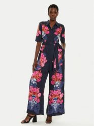 Ted Baker Kombinezon 275641 Granatowy Regular Fit. Niebieskie sukienki damskie Ted Baker, bez wzorów, z wiskozy, bez ramiączek. Za 1,199.00 zł.