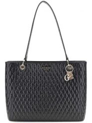 Guess Shopper bag w kolorze czarnym - 37 x 26 x 10 cm rozmiar: onesize. Czarne shopper bag Guess, z aplikacjami, z materiału, na ramię, bez dodatków. Za 507.51 zł.