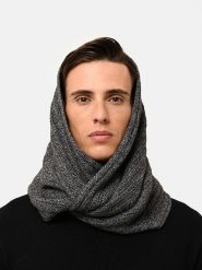 Just Cashmere Kaszmirowy szal-koło "Hutton" w kolorze czarno-białym - 65 x 50 cm rozmiar: onesize. Szare szaliki damskie Just Cashmere, bez wzorów, z kaszmiru. Za 304.99 zł.