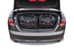 Torby Do Bagażnika Audi A5 Cabrio 2017-2018 4Szt Kjust. Czarne torby podróżne KJUST, bez wzorów, z kauczuku. Za 974.00 zł.