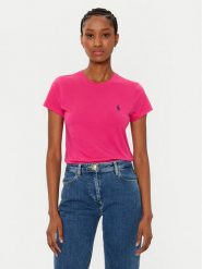 Polo Ralph Lauren T-Shirt 211898698031 Różowy Regular Fit. Czerwone t-shirty damskie Polo Ralph Lauren, xl, bez wzorów, z bawełny, bez kołnierzyka. Za 239.99 zł.