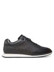 Calvin Klein Sneakersy Runner Lace Up Mono Pu HW0HW02574 Czarny. Czarne obuwie sportowe damskie Calvin Klein, ze skóry, bez zapięcia. Za 349.99 zł.