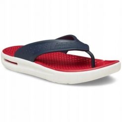 Japonki Dla Dorosłych Crocs In Motion Flip. Zielone klapki damskie Crocs, bez wzorów, z materiału, bez obcasa, bez zapięcia. Za 239.99 zł.